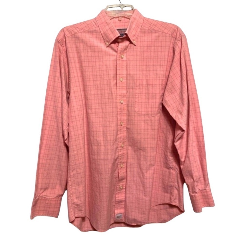 Men’s Vineyard Vines Pink Long Sleeve Dress Shirt M - Picture 2 of 9